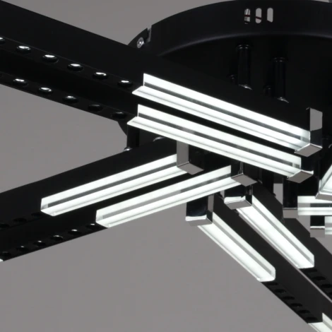 Потолочная люстра светодиодная с пультом с регулировкой цветовой температуры, яркости и ночным режимом Reluce 24090-0.3-10 BK