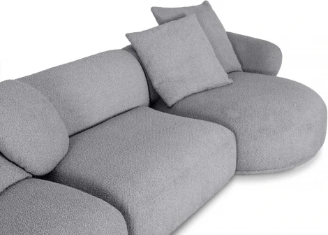 Диван Fabro ОГОГО (арт.851157), (Ткань,Букле/Темно-серый)
