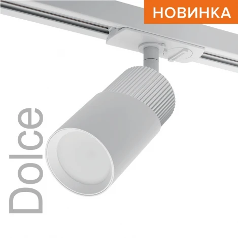 Трековый светильник однофазный Wolta WTL-GU10/06WCH под лампу GU10 белый / Хром DOLCE