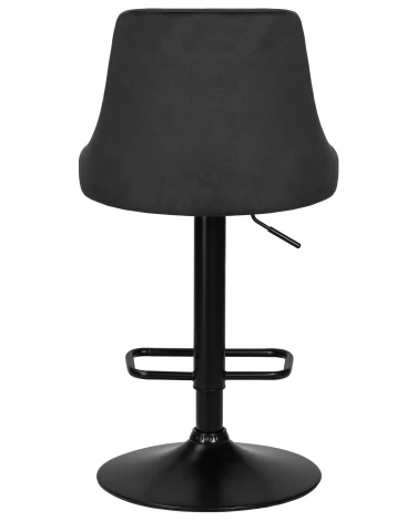 Стул барный DOBRIN JOSEPH BLACK (черный велюр (MJ9-101)) 5021_BlackBase-LM BLACK, цвет сиденья черный (MJ9-101), основания
