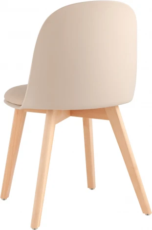 Стул Stool Group Fog с подушкой бежевый деревянные ножки УТ000036895