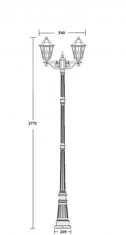Наземный фонарь Oasis Light PETERSBURG lead GLASS 79810lgA 18 Bl
