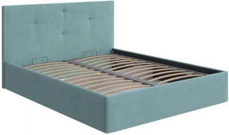 PROxSON Кровать Mono с бельевым ящиком (Ткань: Велюр Monopoly Мятный лёд (670)) 140x200