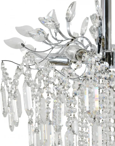 Потолочная люстра на штанге Escada Neda 2135/5P Chrome 5x40Вт E14, металл/хрусталь, хром/прозрачный