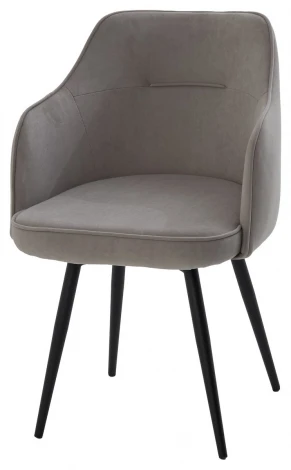 Стул ЛОРИС 360 град. поворот. цвет B22 Серый, велюр / черный каркас M-City 64737