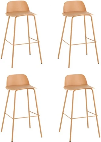 Стул барный Mist желтый 4 шт Stool Group (арт.УТ000038326)