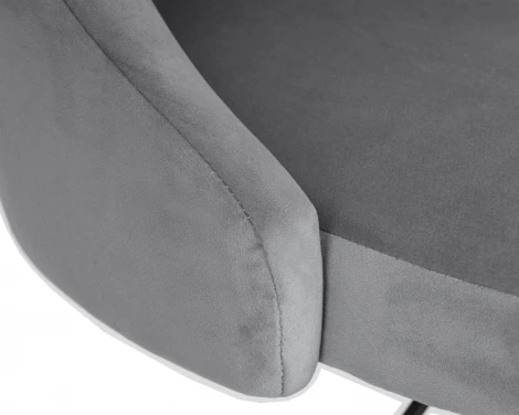 Стул барный DOBRIN JOSEPH BLACK (серый велюр (MJ9-75)) 5021_BlackBase-LM BLACK, цвет сиденья серый (MJ9-75), основания черный