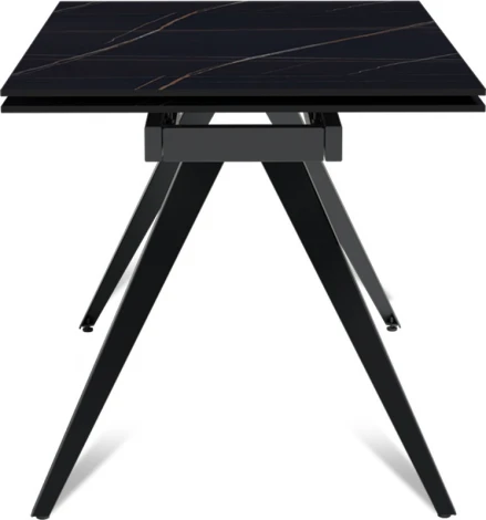Стол раскладной Asti (120+30+30), керамика матовая Black Gold Top Concept арт.22759