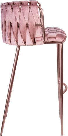 Стул барный Dobrin EMMA ROSE GOLD (розовый велюр (VF-10))