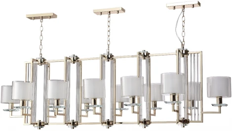 Подвесная люстра NICOLAS SP12 L1600 GOLD/WHITE Crystal Lux