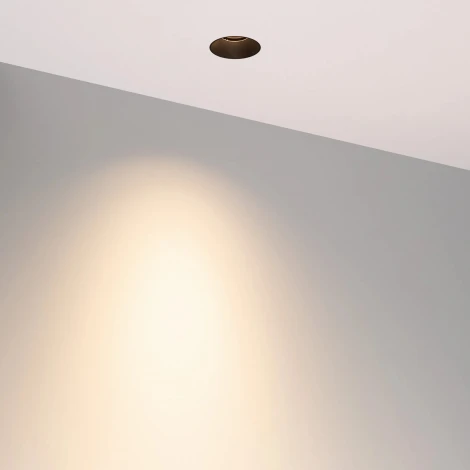 Встраиваемый точечный светильник под гипсокартон MS-RIALTO-TRIMLESS-R40-9W Warm3000 (BK, 36deg, 230V) (Arlight, IP20 Металл) 047775 (LED)