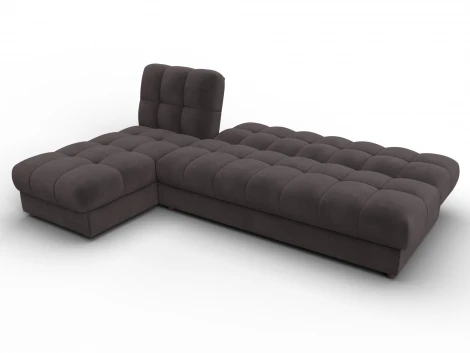 Диван угловой Лига-116 НПБ угол левый (ДСП,ЛДСП,Велюр/Коричневый) Лига Диванов 136955L