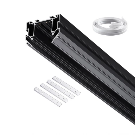 Шинопровод для монтажа в натяжной потолок Novotech Vector 135305 черный 3м, 90-240V IP20