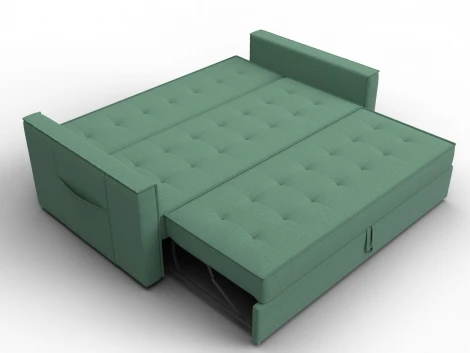 Диван прямой Лига-104 (160) (ЛДСП,Брус,Фанера,Рогожка/Зеленый) Лига Диванов 134878