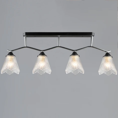 Потолочная люстра на штанге Reluce 77320-0.3-04 CH+BK