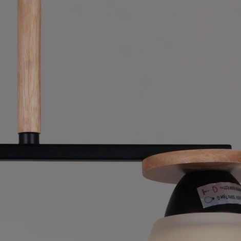 Потолочная люстра на штанге Reluce 11630-0.3-03 BK+WOOD (220V)