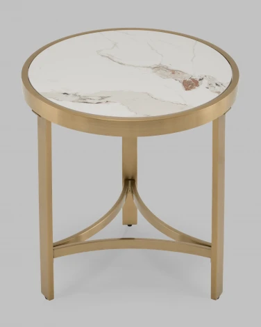 Журнальный столик Адриана 50*50 см светлая керамика Stool Group арт.УТ000041495