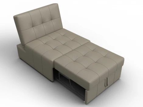 Кресло-кровать Лига-107 (80) (ЛДСП,Брус,Фанера,Экокожа/Бежевый) Лига Диванов 134941