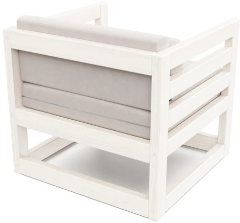 Кресло Arsko Магнус беленый дуб велюр светло-серый