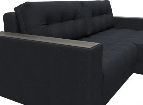 Диван угловой с декором Лига-049 НПБ Лига Диванов (Замша) арт.128476