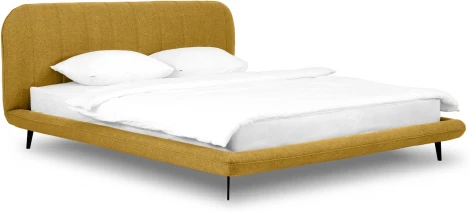 Кровать Amsterdam ОГОГО (арт.831273), (Велюр/Желтый)