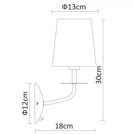 Бра Arte Lamp Edda A1048AP-1CC
