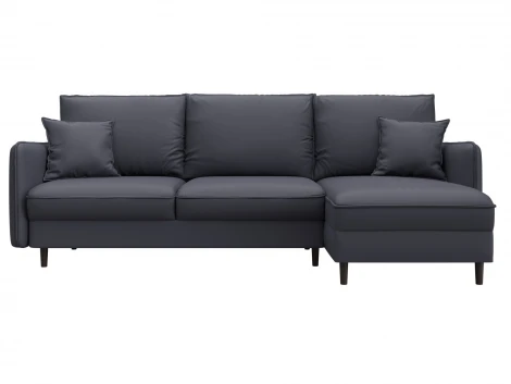 Диван угловой Лига-064 НПБ угол универсальный (ДСП/Дерево/Экокожа/Серый) Лига Диванов 129934