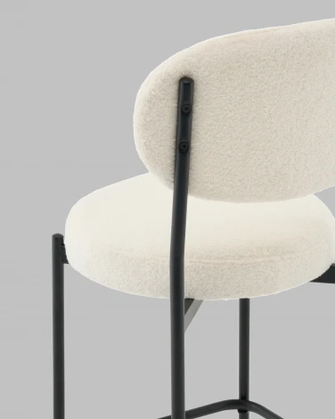 Стул полубарный Бриф DD букле молочный Stool Group арт.УТ000041504