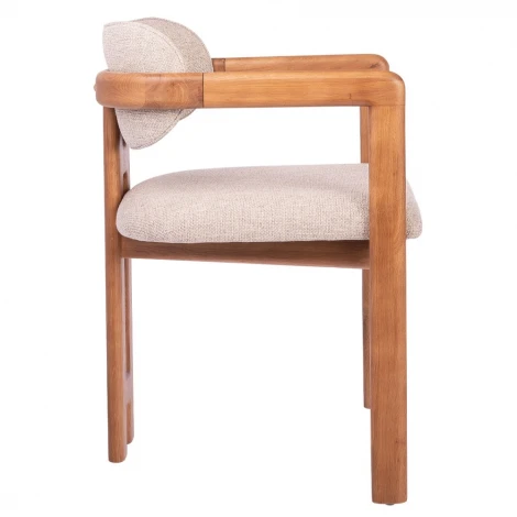 Стул Rich рогожка латте с ножками цвета орех Bradex Home арт.RF 0858