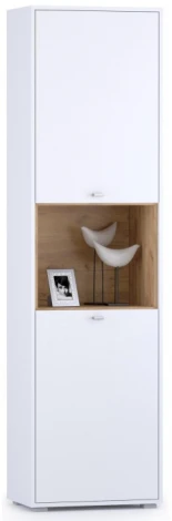 Шкаф-пенал Mobi Бэль 10.04 белый премиум / дуб золотой craft 330351