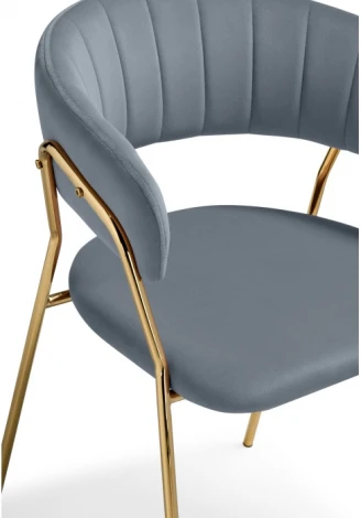 Стул Woodville на металлокаркасе Kamelia 1 gray / gold 15471