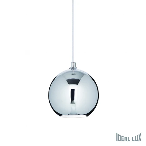 Подвесной светильник Ideal Lux Mr Jack SP1 BIG CROMO (220V, на проводе, шар)