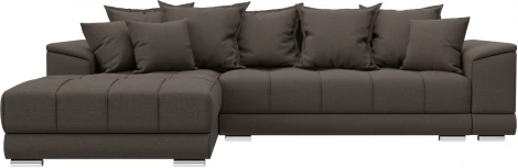 Диван угловой НордСтар левый угол (Коричневый/Рогожка) Лига Диванов арт.122928L
