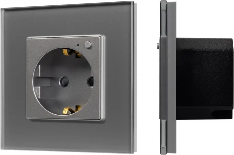 Розетка электрическая с Zigbee управлением SCT-OMALI-EUZB1-PL-GR (240V, 16A, Zigbee) (Arlight) 050101