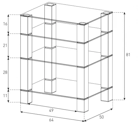 Hi-Fi стойка Sonorous RX 5040 B-HBLK