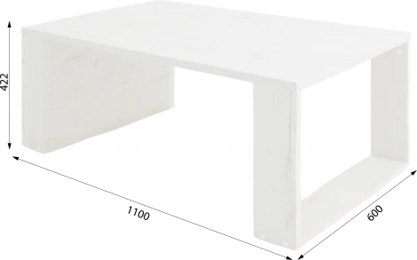 Стол журнальный BeautyStyle 25 дуб крафт белый/без стекла Mebelik арт.008898