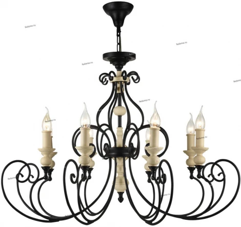 Подвесная люстра Maytoni Karina H631-PL-08-B (220V, на цепи, подсвечник, свеча)