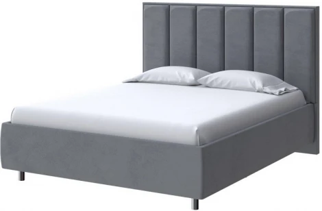 PROxSON Кровать Routa без основания (Ткань: Велюр Ultra Мокрый асфальт) 180x190