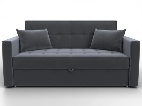 Диван прямой Лига-104 (140) (ЛДСП,Брус,Фанера,Велюр/Серый) Лига Диванов 134871