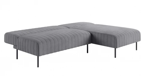 Baccara диван-кровать с шезлонгом, без подлокотников, бархат 03 Top Concept арт.22292