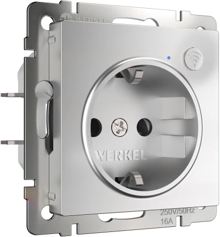 Умная Розетка (серебряный) Werkel W1171606 (a056420)
