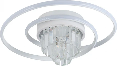 Потолочная люстра светодиодная Natali Kovaltseva Crystal LED LAMPS 81115/1C с пультом ДУ, моб. приложением 100W, белый, LED