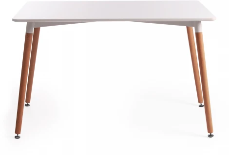Стол JOHN (mod. T1001) МДФ/дерево, 80 х 120 75 см , White (Белый) / Natural (натуральный) Tetchair 15181