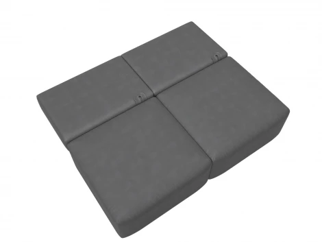 Диван прямой модульный Лига-060 НПБ (ЛДСП,Брус,Фанера/Пластик/Замша/Серый) Лига Диванов 129467