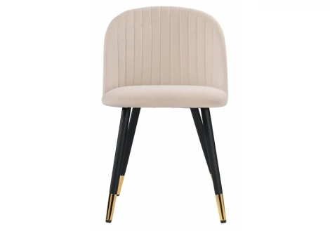 Стул Woodville на металлокаркасе Gabi beige / black / gold 15116