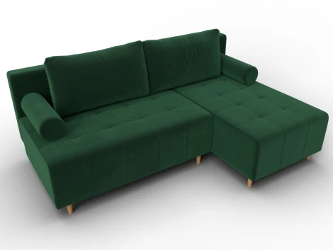 Диван угловой Лига-102 угол универсальный (ДСП,Брус,Фанера,Велюр/Зеленый) Лига Диванов 134791
