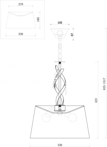 Подвесной светильник Freya Monique FR2001PL-03G