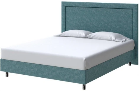 PROxSON Кровать London Boxspring Standart (Ткань: Велюр Gratta 5 Морская лагуна) 90x200