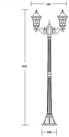 Наземный фонарь VENECIA 2S 91808SA Bl Oasis Light (220V, фонарь, IP44)