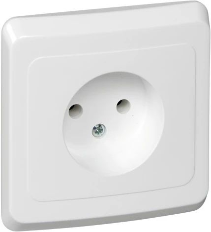 Розетка встраиваемая без заземления (белый) Systeme Electric Этюд PC16-001B